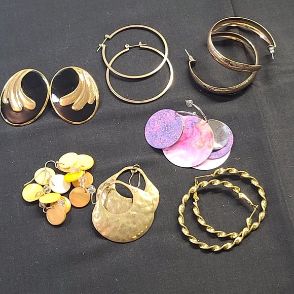 Source Unknown Jewelry - Lot of 7 Hoop and Dangle Earrings